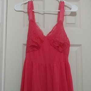 Dark Coral Night Gown Slip Dress
